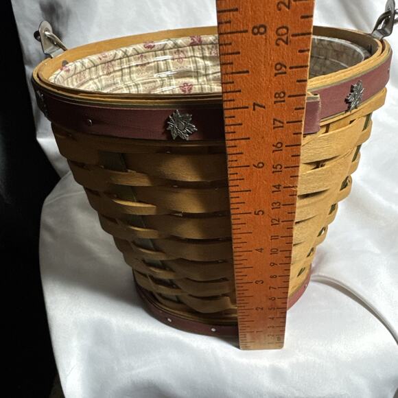 Longaberger 2003 Heritage Days Pail Basket, Liner, Protector USA Handmade EUC - Picture 11 of 12